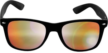 MSTRDS Likoma Mirror Unisex Sonnenbrille Für Damen und Herren mit verspiegelten Gläsern, black/orange