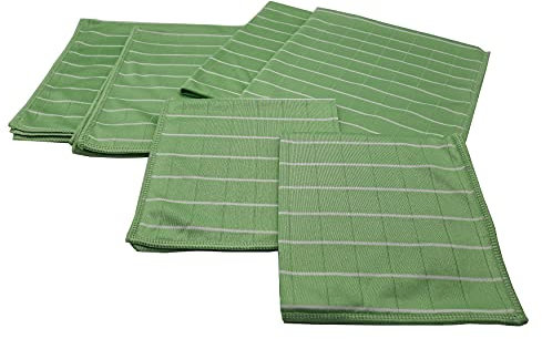 AQUA LASER BAMBUS Mikrofaser Glas - und Fenstertücher Poliertuch 6er Set