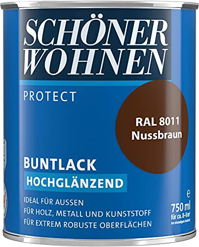 Profidur 750 ml Buntlack RAL 8011 Nussbraun Hochglänzend Schöner Wohnen