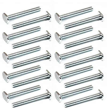 POWERTEC 5/16-18 T Track Bolts 20 Pack for T track, 2-1/2 Inch Long T Slot Bolts for Universal T Track, T Track Accessories for Woodworking Jigs and Fixtures (QTB1002)