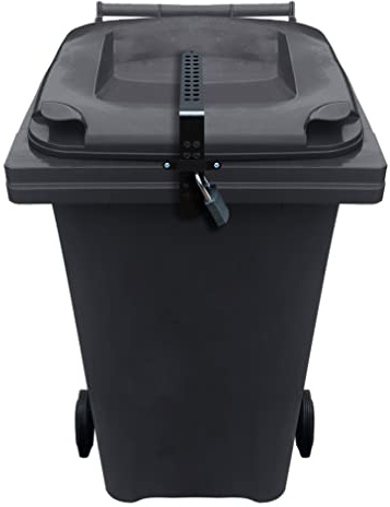 Wheelie Bin Lid Lock Strap - Padlock The Lid Stop Identity Theft, Easily Fitted, Prevent People Filling You Dustbin, Heavy Duty from Tough and Easy