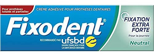 Fixodent Fixation Extra Forte Pour la Journée Neutral 47g (lot de 3