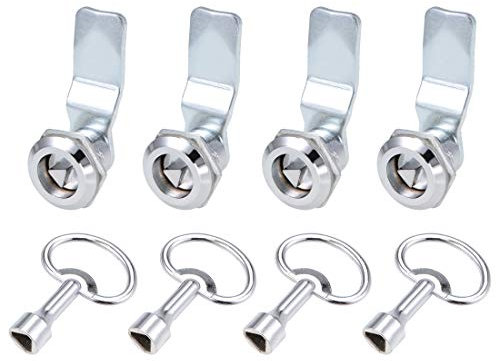 sourcing map Cerradura de Leva Tubular con Llaves Triangulares Triángulo Llave Leva Doblada, 4 Paquetes