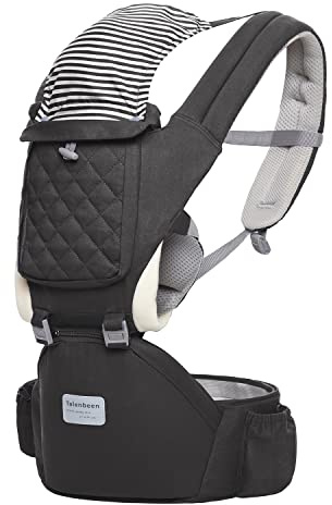 Baby Carrier 6-in-1 Newborn to Toddler, Baby Carrier with Hip Seat Lumbar Support 7-41 lbs, Baby Soft Carrier for All Seasons & Positions, Adjustable Size for Shopping Hiking Travelling