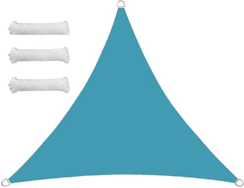 Tenda da Sole Tenda a Vela Impermeabile Rettangolo Quadrato Triangolare Tendalino 6x6x6m Tenda da Sole Telo Parasole Ombreggiante per Esterno Terrazzo Balcone Giardino Lago Blu