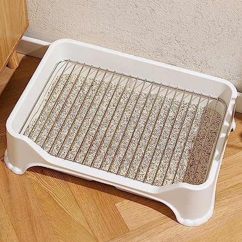 VOLDAX Hundetoilette, Indoor-Outdoor-Trainingspads, hält die Pfoten Ihres Haustiers trocken, schützt Böden, für kleine Hunde, Badezimmer, Toilette, Balkon, drinnen und draußen (Color : White-15mm)