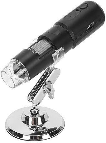 Microscopio Digitale Wireless 50X-1000X, Lente D'ingrandimento per Fotocamera Mini USB Portatile Portatile WiFi per Telefono e Computer, per Circuito Elettronico del Cuoio