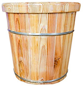 SilteD Eimer für Fußbad, Sauna-Zubehör, Sauna-Eimer, Wassereimer, handgefertigte Fußbadewannen aus Holz, Fußentspannungsfass Present