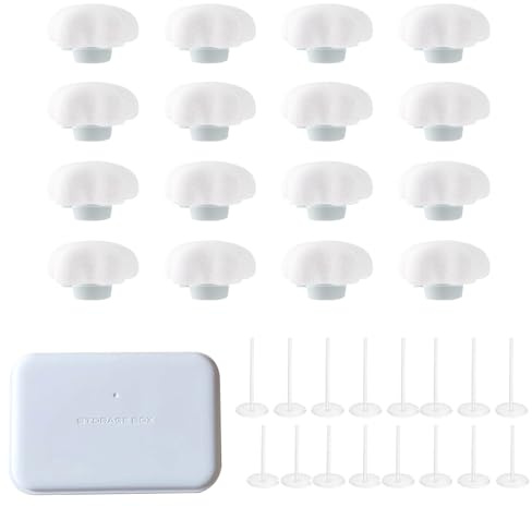 Fayemint 16 Piezas Edredón Clips, Clips de Funda Nóricad, con 1 Caja y 16 Agujas de Plástico, para Edredones, Sábanas, Almohadas y Calcetines (Blanco)