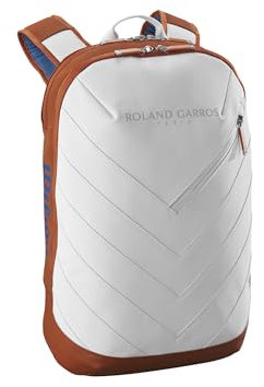 WILSON Unisex-Erwachsene Roland-Garros Super Tour Tennisschlägertaschen Tennis-Rucksack, Ton/Weiß/Marine, Holds up to 2 Rackets