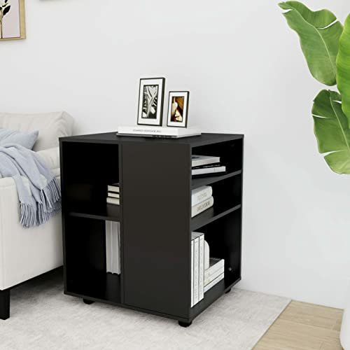 Rantry Schrank mit Rollen, schwarz, 60 x 53 x 72 cm, aus mehrschichtigem Holz, Ablagen für Innenschrank, Außenschrank, Außenmöbel, Besenschrank