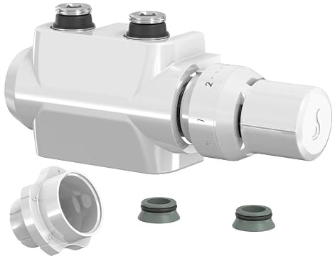 COSMO Universal-Mittenanschlussarmatur Durchg/Eck weiss 1/2IG u. 3/4AG | CUMAW