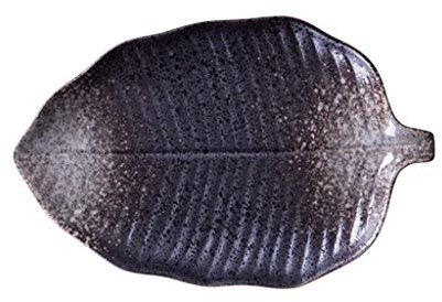 WOTZOV Tablett aus Keramik, Wohnkultur, Schmuckhalter-Set, Keramikteller, Fischteller, Teller, kreatives blattförmiges Gericht, Snackteller