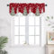 Joyswahl Scheibengardinen mit Weihnachten Muster Kurz Küchengardinen durch Tunnelzug Bistrogardine Kinderzimmer Kurzstores Weihnachtsgardine Rot HxB 45x145cm 1 stück