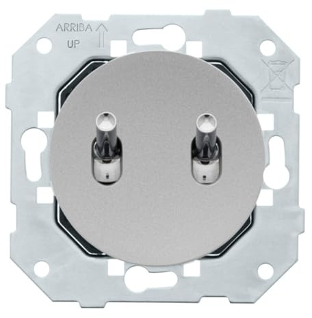 Fontini - Double Bouton Poussoir ALU Avec Manette Chrome DOM