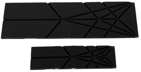 2Pcs 3 in 1 Measuring Spoons Flat, Polygons Flat Measuring Spoons Folding Measuring Spoons Multifunction Folds for Baby Complementary Food Kitchen Gadget (Black)