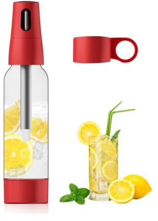 Soda Siphon, 1L Carbonated Water Machine, Soda Maker, Portable Sparkling Water Maker for Home Bar Making Cocktails DIY Sparkling Drinks, Use 8 gram CO2 Cartridges (Not Included)