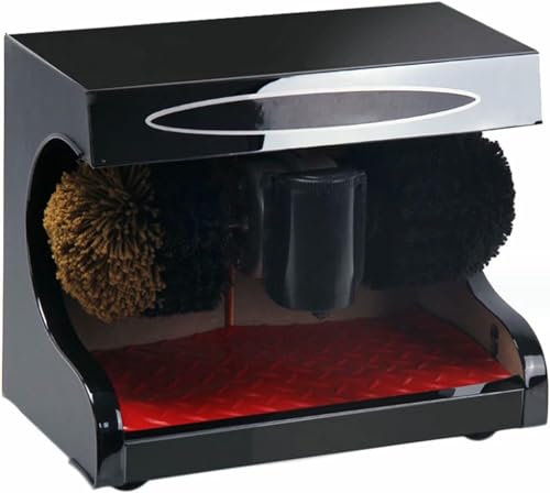 VYUJHNBG Cireuse à Chaussures électrique, Machine à cirer Les Chaussures Automatique avec brosses Douces et dures, pour Les hôtels, Les banques et Les commerces
