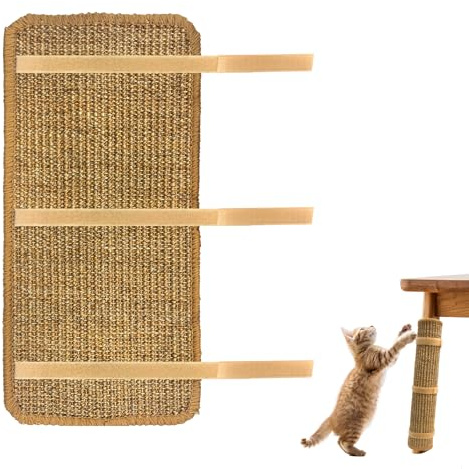 Kratzbrett Sisal, Kratzschutz Sofa Katze 40 * 20cm, Kratzmatte Selbstklebend zum Schutz der Tischbeine, Katzen Kratzmatte Abriebfest, Kratzbretter Katze Reduziert Lärm, Leicht zu Installieren