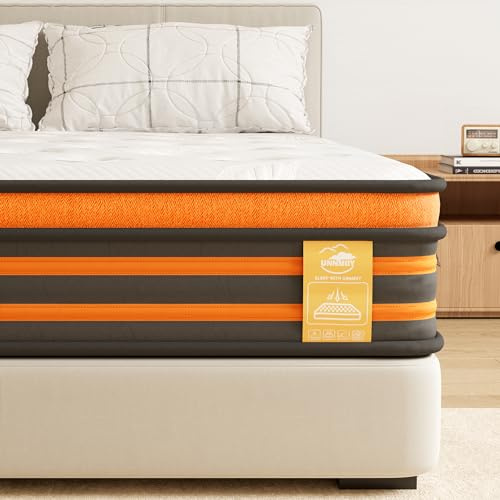 SCEPKN 5FT King Size Mattress, 10 Inch 9 Zone Hybrid Orthopedic Mattresses