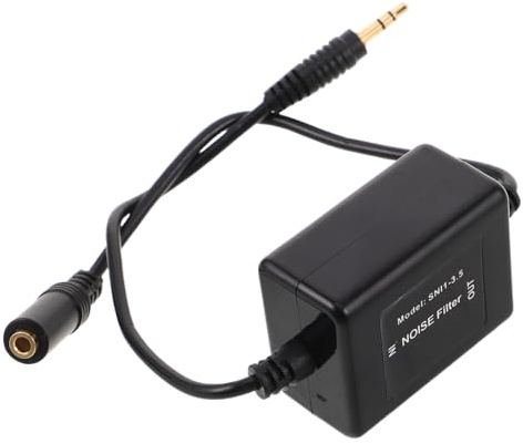 HOLIDYOYO Isolateur de Boucle Terre Audio Voiture Filtre Antiparasite sans Alimentation Bruit Stéréo Nettoyeur Audio Aux Compatible Smartphone et Autoradio