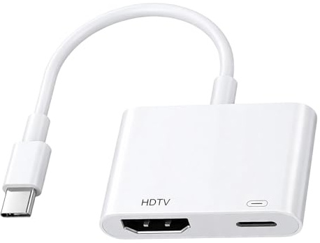 XINML USB C to HDMI Adapter, 4K@60Hz HDTV Display Converter with 100W PD Fast Charging, Two-in-One Type C Digital AV Hub for Laptops, Tablets, Smartphones and All Type-C Devices