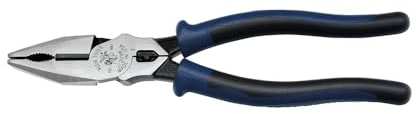 Klein Tools J12098 Universal Combination Pliers with Crimping Die, Toothed Pipe Grip, Induction Hardened Knives