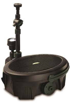 Blagdon Inpond 5-in-1 3000 Easy Care Clean Pond Solution, 10w Pond Pump & Filter with UV Clarifier for Algae Control and Clear Water, LED Light, 3 Fountain Heads, for Ponds Up to 3,000L, Black