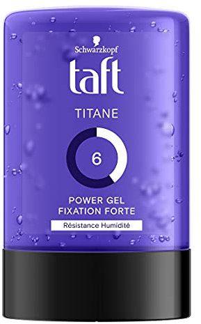 Schwarzkopf Taft Gel Cheveux Coiffant Power Gel Titane, 300ml, 1 Unité (Lot de 1)