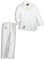 Ju-Sports Karate Anzug Bonsai Weiß 150 I Klassischer Karateanzug speziell für Kinder I Karate Kimono inkl. weißem Gürtel I Hose mit Kickzwickel & Elastikbund