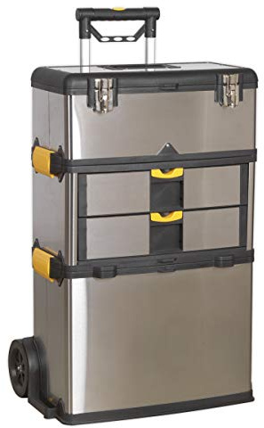 Sealey Ap855 Mobile Stainless Steel/Composite Tool Box - 3 Compartment