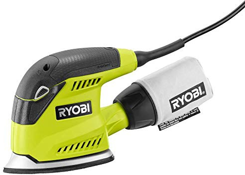 1.2 AMP Corded 5.5 in. Corner CAT Sander with DUST Bag, Sample Sandpaper, and Storage CA