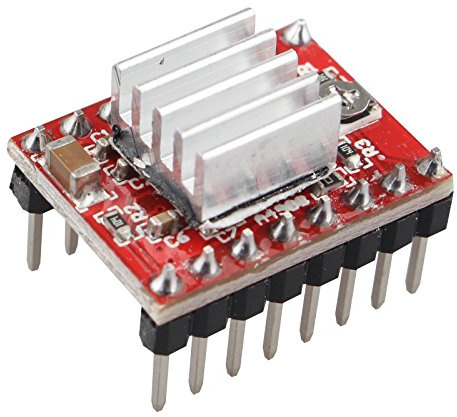 HALJIA A4988 Schrittmotor-Treibermodul mit Kühlkörper Kompatibel mit 3D-Drucker