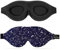 ALASKA BEAR Sleep Mask Women Men with Molded Eye Cups, Well-Contoured 3 D Extra-Plush Soft Memory Foam Blackout Eye Mask Zero Pressure on Eyelids & Eyelashes w Earplugs Set - Silent Night Stars