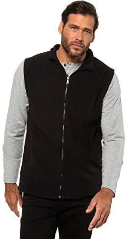 JP 1880 Chaleco de Forro Polar, Chaqueta para Hombre, Negro (Schwarz), 5XL