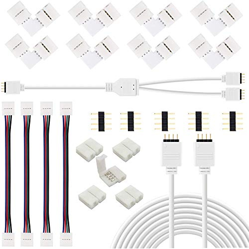 RUNCCI-YUN LED Strip Zubehör-Set für RGB 5050 Streifen - Verbinder, Verteiler und Verlängerung