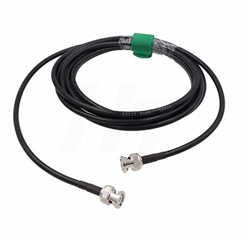 HangTon Cavo coassiale BNC maschio a BNC maschio SDI RG223 RF 50 Ohm, doppia schermatura, bassa perdita di segnale, per video dati GPS LAN/WAN (5 m)