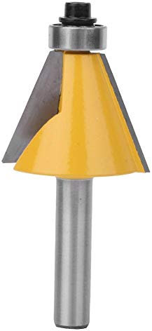 Oberfräser, 8mm Schaft Verleimfräser Kantenfräser mit Lager Holzbearbeitung Fräser (22.5°)