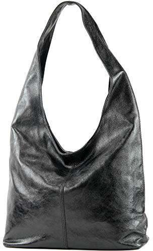 modamoda de T150 Damen Schultertasche Shopper Large aus Wildleder, handmade in Italy
