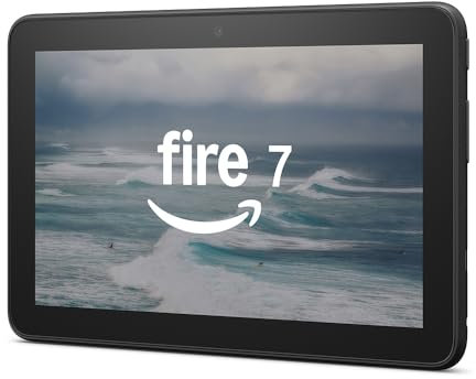 Amazon Fire 7 tablet | 7 display, 16 GB, latest model (2022 release), Black with Ads