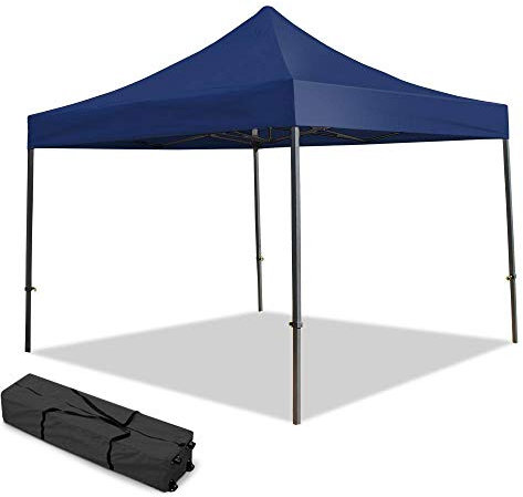 TERRE JARDIN Tonnelle Pliante 3 x 3 Professionnelle, Tente/chapiteau pour marchés, foires... - - Bleu