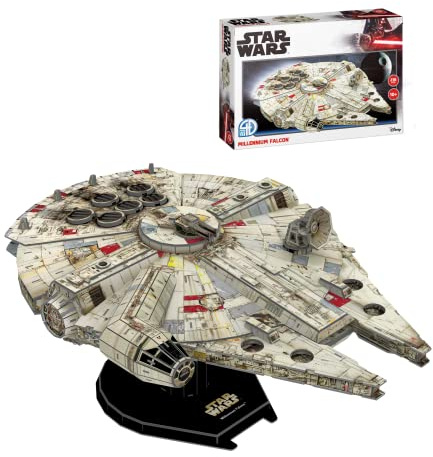 Party town 843659803 Puzzle 3D-Millennium Falke, Figuren Schiffe Kinder, Modellbausatz Star Wars Erwachsene