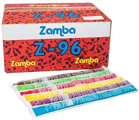 DUCAVAL | Polos Zamba sabor Cola, golosina líquida para congelar, polo flash de 100 unidades, polos de sabores