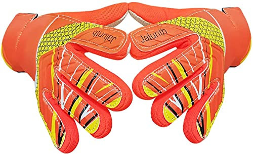 Jalunth Torwarthandschuhe Kinder Jungs Jungen Mädchen Junior Fussballhandschuhe Fußballhandschuhe Trainingshandschuhe Torwart Fussball Fußball Handschuhe mit rutschfeste Latex Handfläche