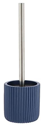 PLUS HOME Escobilla de Baño con Escobillero, Escobilla de baño de Inoxidable y poliresina, escobilla de váter para el Cuarto de baño y Aseo 9X 37 cm Color.Azul