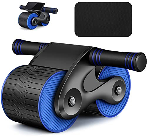 Bauchroller Bauchmuskeltrainer，Automatisches Rebound Aabdominal Wheel,Roller zum Training der Bauch, Arm, Schulter und Rückenmuskulatur Mit Stabilen Doppelrädern Und Automatischem Rückprall Onezebra