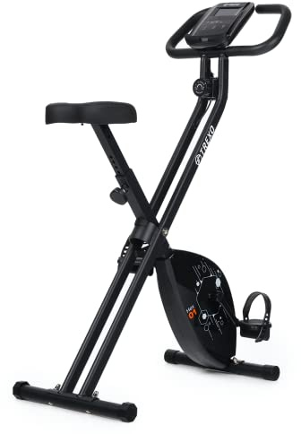 TREXO Hex Stationäres Trainingsrad klappbar mit Funktionscomputer Magnetisches Widerstandssystem Stabile Konstruktion Schwungrad 2 kg Schwarz EB-H01