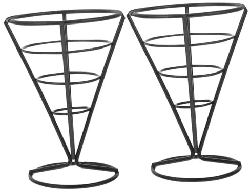 ULTECHNOVO 4piezas Soporte De Cono para Patatas De Inoxidable Cesta para Aperitivos para Snacks Restaurantes y Bares