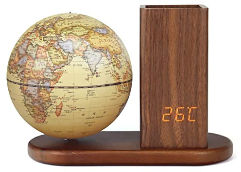 LIOONS Beautiful Globe Illuminated Globe World Globe Rechargeable Illuminated Globe With Digital Clock Geographic Globes Touch Switch Globes Fine and clear