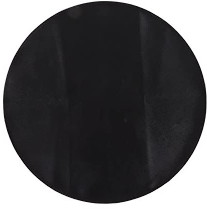 QANYEGN Runde Grillmatte, Wiederverwendbar, Hochtemperaturbeständig, Waschbar, Schwarz, Geeignet Für Den Einsatz Beim Grillen Im Freien(24 Zoll, 60 cm Durchmesser)